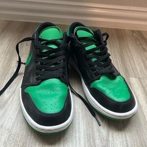Men's Black and Green Jordan Low